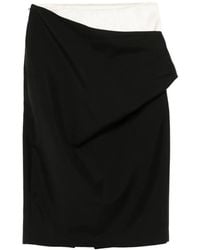 Rohe - Jupe À Taille Double Noire - Lyst