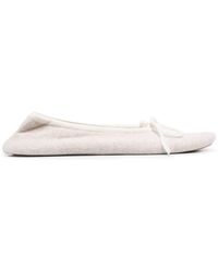N.Peal Cashmere Contrast Trim Cashmere Slippers - Multicolor