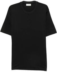 Yes London - Short-Sleeve Perforated-Trim T-Shirt - Lyst