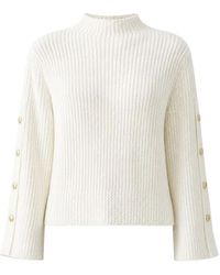 Twinset - Pull Côtelé À Boutonnière - Lyst