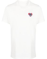 Moncler - T-shirt en coton à logo appliqué - Lyst