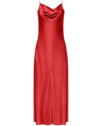FFORME - Emi Cowl-Neck Satin Maxi Dress - Lyst