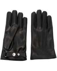 Alexander McQueen - Debossed-logo Leather Gloves - Lyst