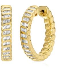 Anita Ko - 18Ct Zoe Diamond Hoops - Lyst
