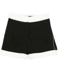 KARL LAGERFELD - Chain-Detail Contrast-Trim Shorts - Lyst