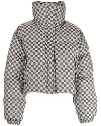 MISBHV - Monogram-Print Cropped Puffer Jacket - Lyst