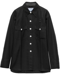 Prada - Wool Gabardine Coat - Lyst