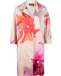 Gianluca Capannolo - Antonia Floral-print Single-breasted Coat - Lyst