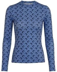 Marine Serre - Moon-Print T-Shirt - Lyst