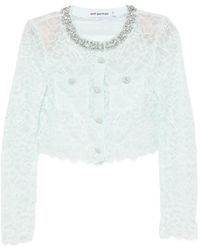 Self-Portrait - Crystal-Embellished Lace Jacket - Lyst