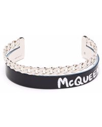 Alexander McQueen - Bracelet en chaîne à logo imprimé - Lyst