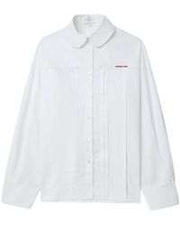ShuShu/Tong - Lace-trim Cotton Shirt - Lyst