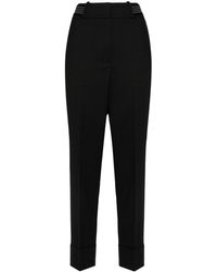 Peserico - Beaded-trim Twill Trousers - Lyst