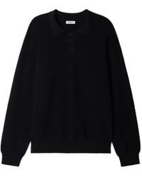 Sandro - Ribbed Alpaca Polo Shirt - Lyst