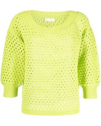 Bruno Manetti Knitted Blouson Top - Green