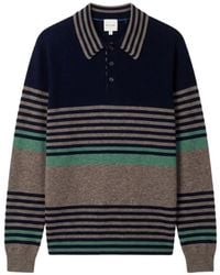 Paul Smith - Striped Polo-Collar Sweater - Lyst