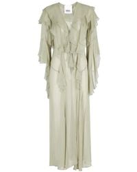 Erika Cavallini Semi Couture - Ruffled Maxi Dress - Lyst