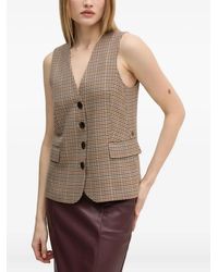 Pedro Del Hierro Madrid - Top sin mangas con motivo pied de poule - Lyst