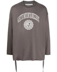 White Mountaineering - Logo-Print Draped-Strap Sweatshirt - Lyst