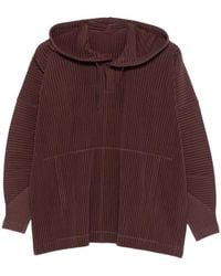 Homme Plissé Issey Miyake - Homme Plisse' Issey Miyake Pleated Hoodie - Lyst