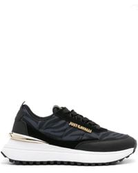 Just Cavalli - Zebra-Print Panelled Sneakers - Lyst