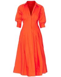 Jonathan Simkhai - Jazz Gesmockte Midi-Jurk - Lyst