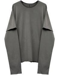 SAN263-1 - Layered-Sleeve T-Shirt - Lyst