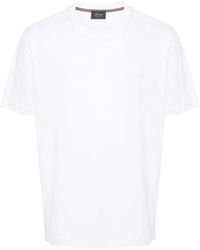 Brioni - Logo Embroidered Cotton T-shirt - Lyst