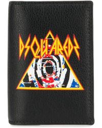 DSquared² Portacarte con stampa - Nero