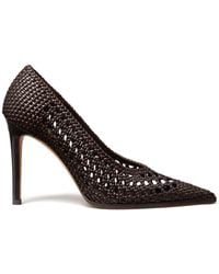 Tory Burch - 100mm Woven Leather Pumps - Lyst