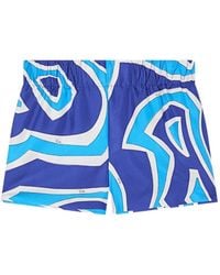 PUCCI - Iride-Print Silk Shorts - Lyst