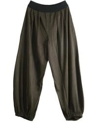 Cortana - Espera Pleated Elasticated-Cuff Trousers - Lyst