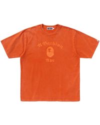 A Bathing Ape - T-Shirt En Coton À Logo Imprimé - Lyst