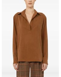 Max Mara - Mirko Zijden Blouse - Lyst