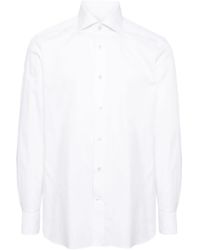 ZEGNA - Spread-collar Cotton Shirt - Lyst