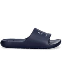 ARMANI EXCHANGE - X Logo-Print Slides - Lyst