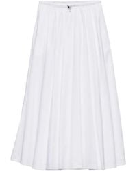 Prada - Cotton Reversible Maxi Skirt - Lyst