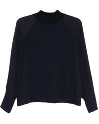 Peserico - Geripptes Oberteil Mit Stehkragen - Lyst