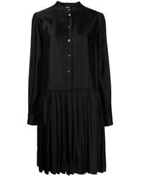 Aspesi - Pleated-Detail Midi Dress - Lyst