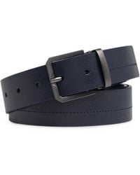 Piquadro - Pebbled-Leather Belt - Lyst