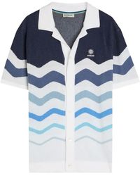 Sandbanks - Chevron-Knit Button-Up Cardigan - Lyst