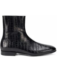 Roberto Cavalli - Bottines En Cuir À Effet Peau De Crocodile - Lyst