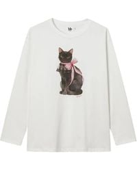 B+ AB - Cat-Print Long-Sleeve T-Shirt - Lyst
