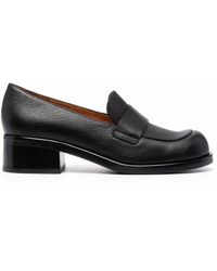 Chie Mihara Tussan Block-heel Leather Loafers - Black