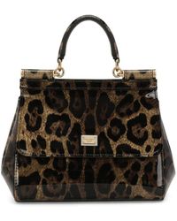 Dolce & Gabbana - 'sicily' Leopard-print Tote Bag - Lyst