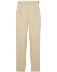 BOSS - Pleated Straight-Leg Trousers - Lyst
