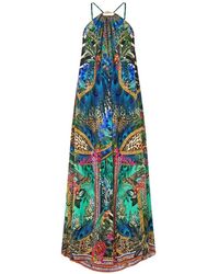 CAMILLA - Gather Neck Hardware Maxi Dress - Lyst