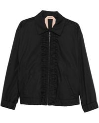 N°21 - Ruffled Zip-Up Jacket - Lyst
