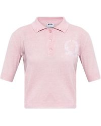 Moschino - Logo-Embroidered Polo Shirt - Lyst