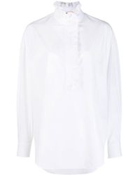 Alexander McQueen - Ruffled Cotton Shirt - Lyst